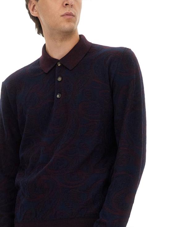 25FW 에트로 폴로 티셔츠 MRKF0028 AQ298S9883 Blue - ETRO