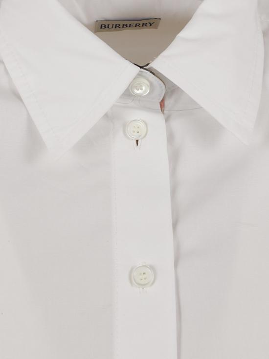25FW 버버리 레귤러 핏 코튼 포플린 셔츠 8111217 A1464 White - BURBERRY