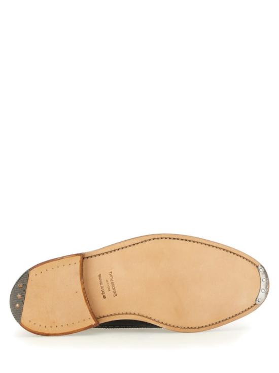  톰브라운 페블 그레인 레더 솔 롱윙 브로그 MFD002A 00198001 Black - THOM BROWNE