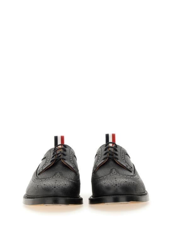  톰브라운 페블 그레인 레더 솔 롱윙 브로그 MFD002A 00198001 Black - THOM BROWNE
