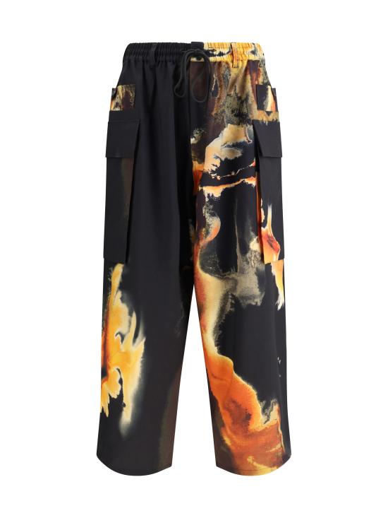 25FW 와이쓰리 스트레이트 팬츠 KA9630 BLACK MULTICOLOUR