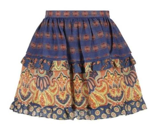25SS 발렌티노 가라바니 미디 스커트 6B3RACG1950 QPL INDACO MULTICOLOR