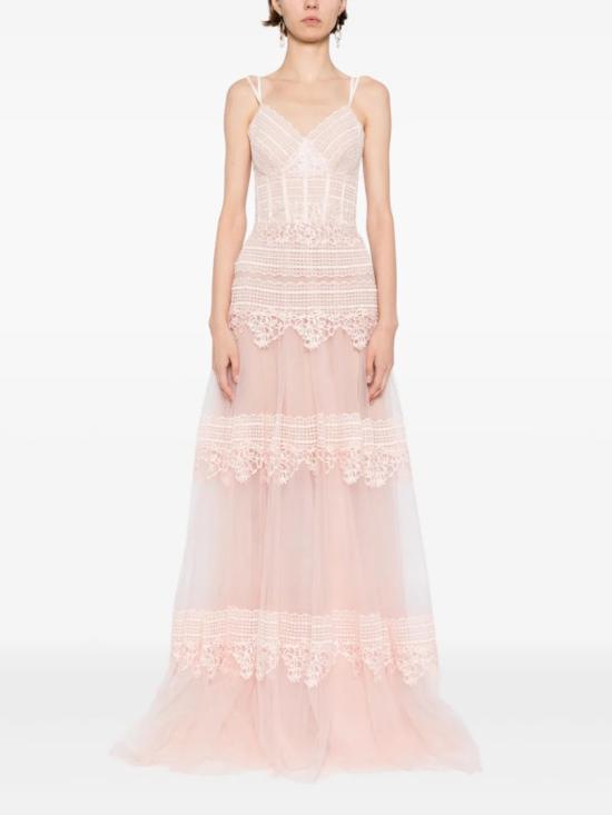  사이드 코베이시 롱 원피스 레이스 롱 드레스 - SAIID KOBEISY