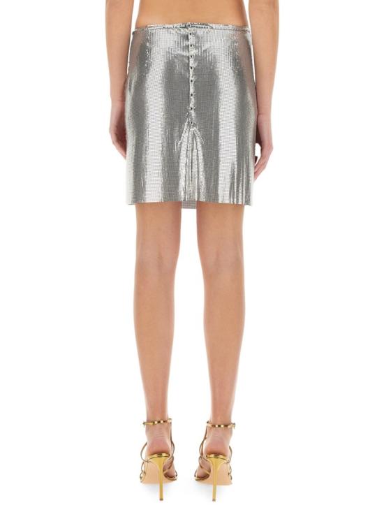 25SS 파코라반 숏 스커트 24HIJU012MH0004 P040 Silver - PACO RABANNE