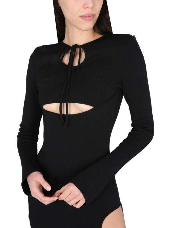  안드레아 아다모 미디 원피스 ADSS23DR21947268 0473 Black - ANDREA ADAMO