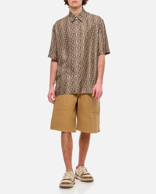  펜디 숏팬츠 FB0968AR96F1MTK Brown - FENDI