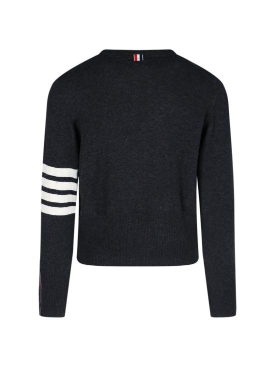 25FW 톰브라운 반팔 티셔츠 MKAS01A 00011022 Black - THOM BROWNE