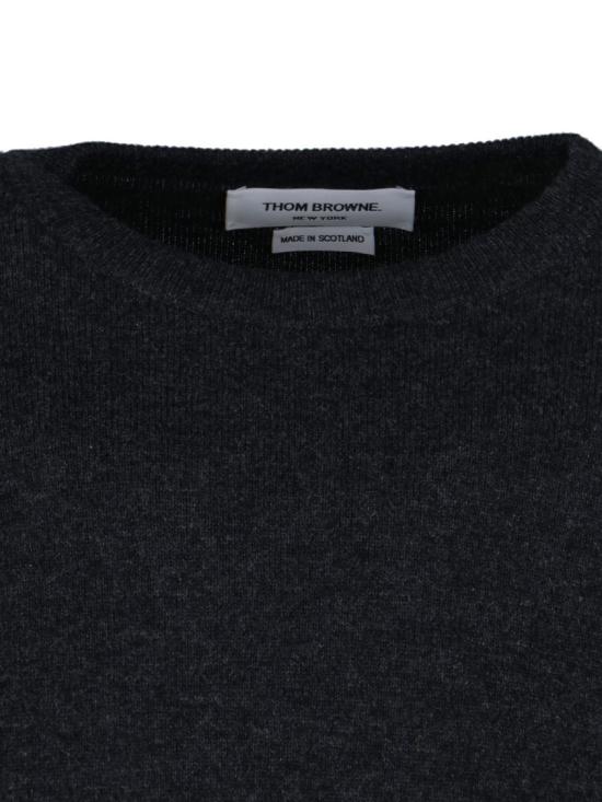 25FW 톰브라운 반팔 티셔츠 MKAS01A 00011022 Black - THOM BROWNE