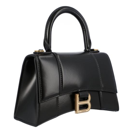  발렌시아가 아워글래스 XS 핸드백 5928331QJ4M1000 Black - BALENCIAGA