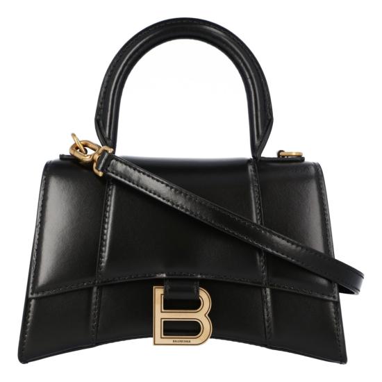  발렌시아가 아워글래스 XS 핸드백 5928331QJ4M1000 Black