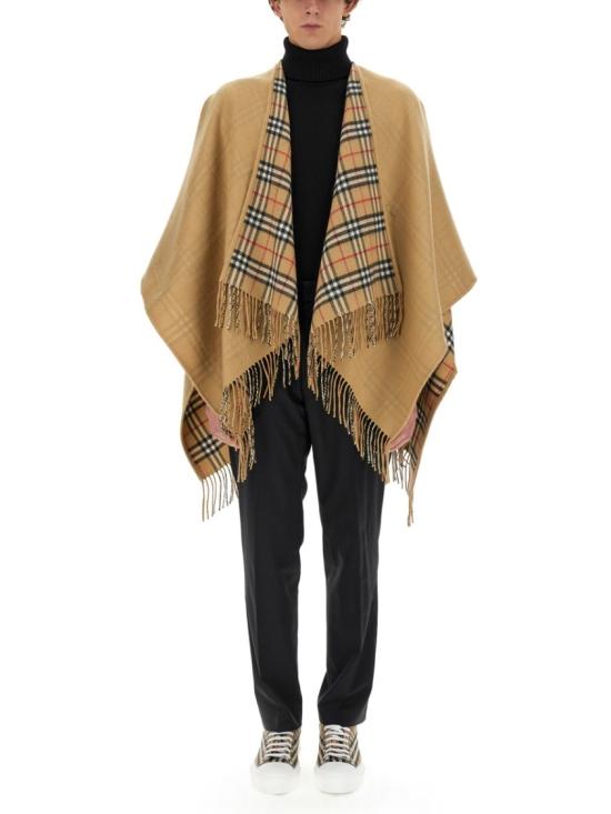  버버리 체크 울 리버시블 케이프 8071673 A7026 Brown