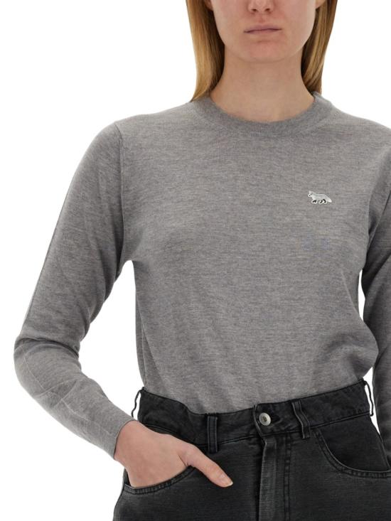  메종키츠네 베이비 폭스 패치 레귤러 스웨터 MW00816KT1036 H131 Grey - MAISON KITSUNE