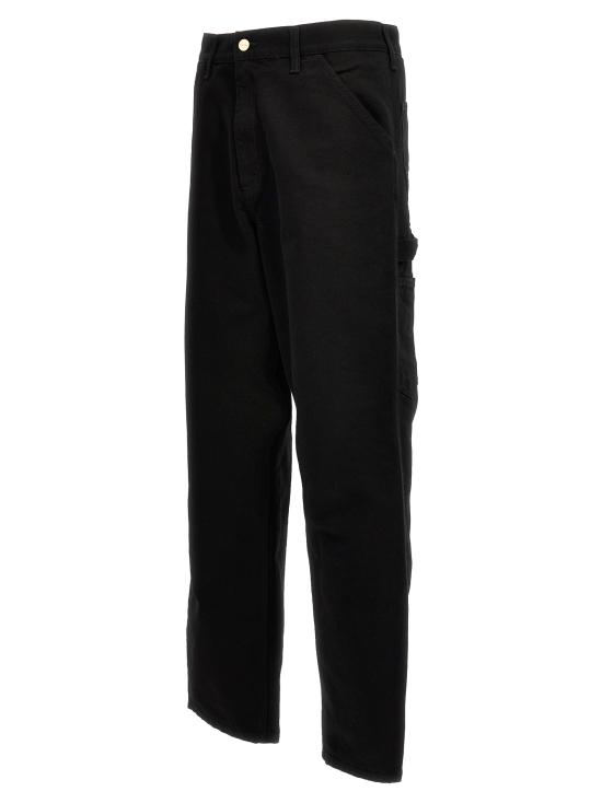 26FW 칼하트 WIP 디어본 캔버스 싱글 니 팬츠 I0314978902 Black - CARHARTT WIP