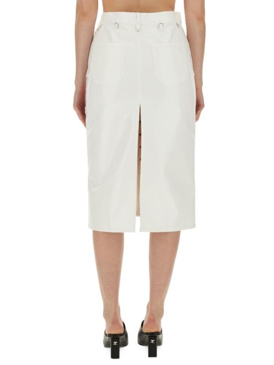  쿠레쥬 미디 스커트 124CJU155 VY00140001 White - COURREGES