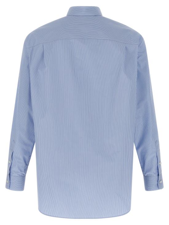 25FW 구찌 플로럴 스트라이프 코튼 트윌 셔츠 824032Z7AQZ4061 Light Blue - GUCCI