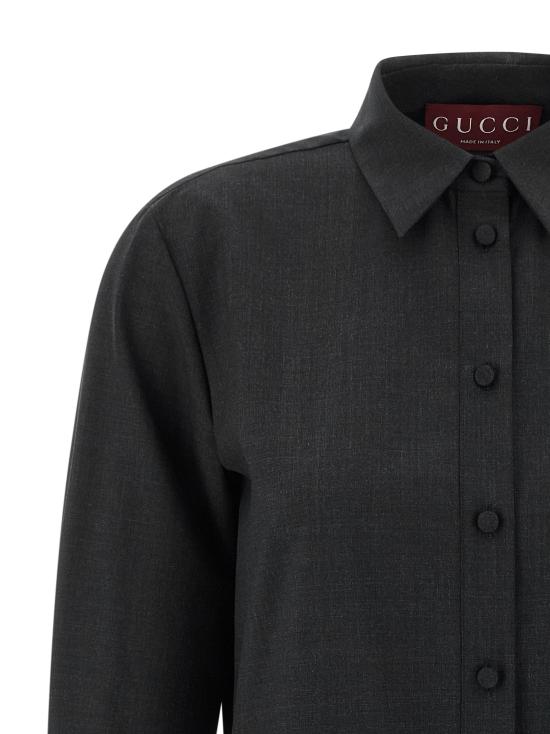 25FW 구찌 홀스빗 울 드레스 836243Z8B121054 Gray - GUCCI