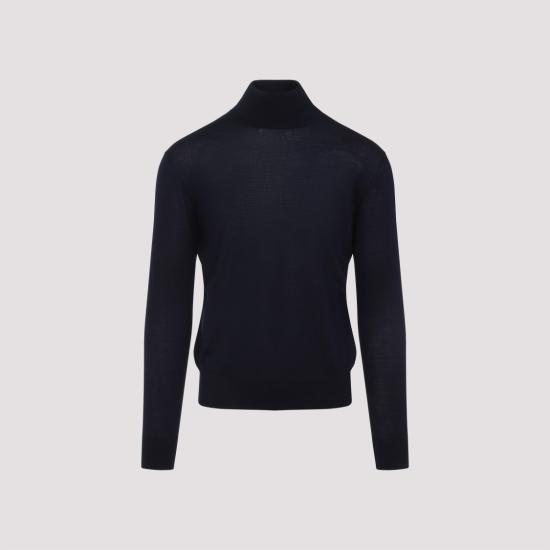 25FW 생로랑 터틀넥 844617 YAPK2 Blue - SAINT LAURENT