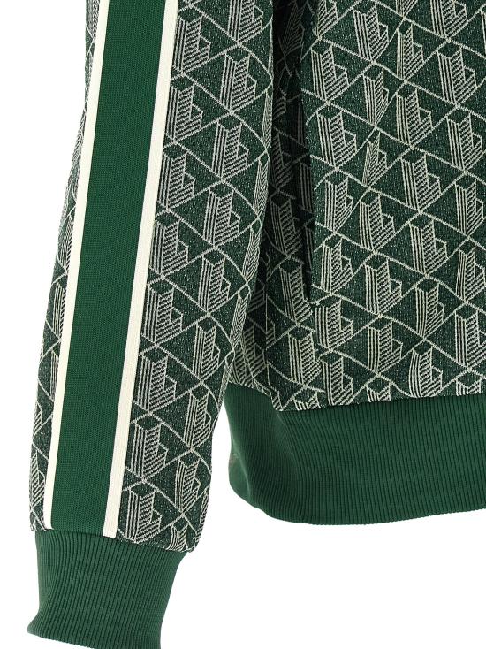 25FW 라코스테 모노그램 집업 스웨트셔츠 SH1368D1R Green - LACOSTE