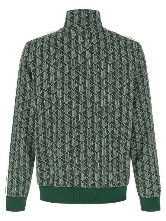 25FW 라코스테 모노그램 집업 스웨트셔츠 SH1368D1R Green - LACOSTE