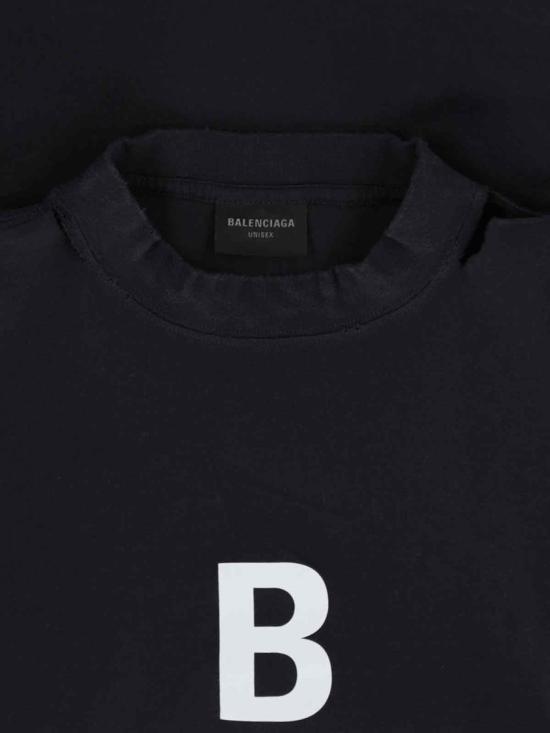 25SS 발렌시아가 옵틱컬 오버사이즈 티셔츠 811688 TRVU69034 Black - BALENCIAGA