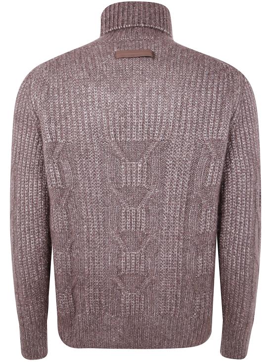 25FW 에르메네질도제냐 터틀넥 UGH35A2 120 212 BROWN - ERMENEGILDO ZEGNA