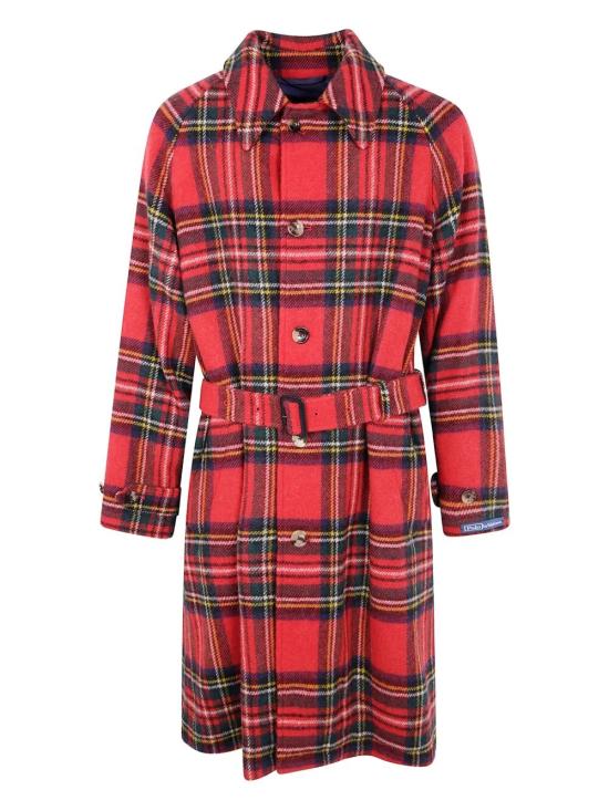 25FW 폴로 랄프로렌 플래드 울 트위드 발마칸 코트 715 981 028 001 BRIGHT RED MULTI - POLO RALPH LAUREN