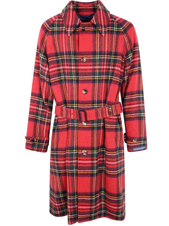 25FW 폴로 랄프로렌 플래드 울 트위드 발마칸 코트 715 981 028 001 BRIGHT RED MULTI