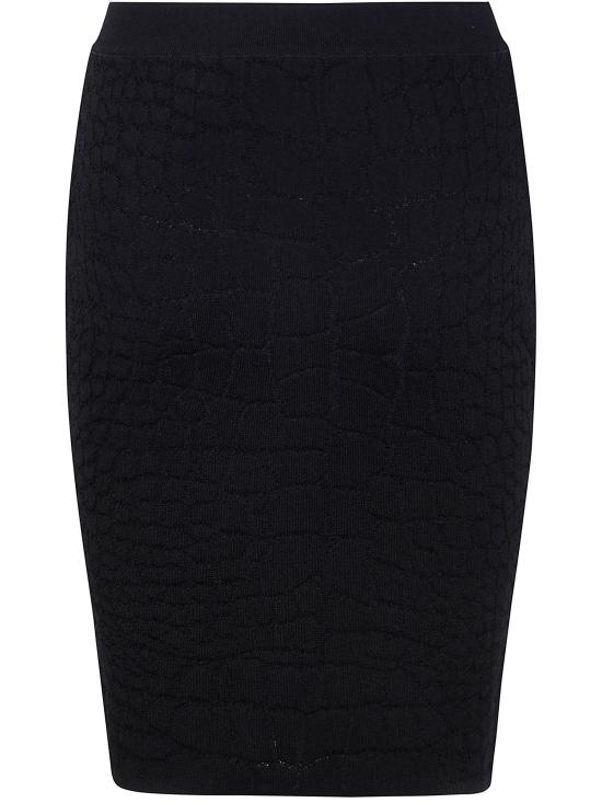 25FW 발망 미디 스커트 FF0LC290KJ14 0PA BLACK - BALMAIN