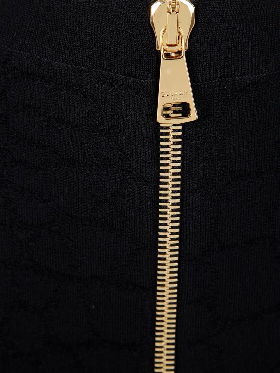 25FW 발망 미디 스커트 FF0LC290KJ14 0PA BLACK - BALMAIN