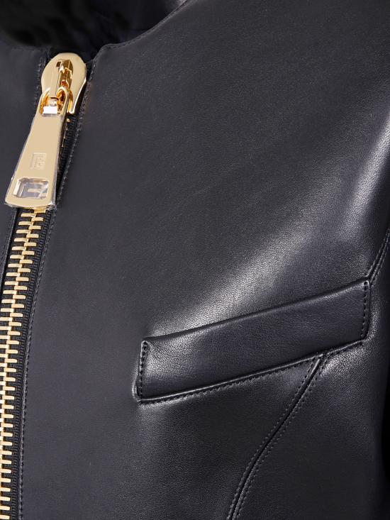 25FW 발망 가죽 자켓 FF0SK691LC62 0PA BLACK - BALMAIN