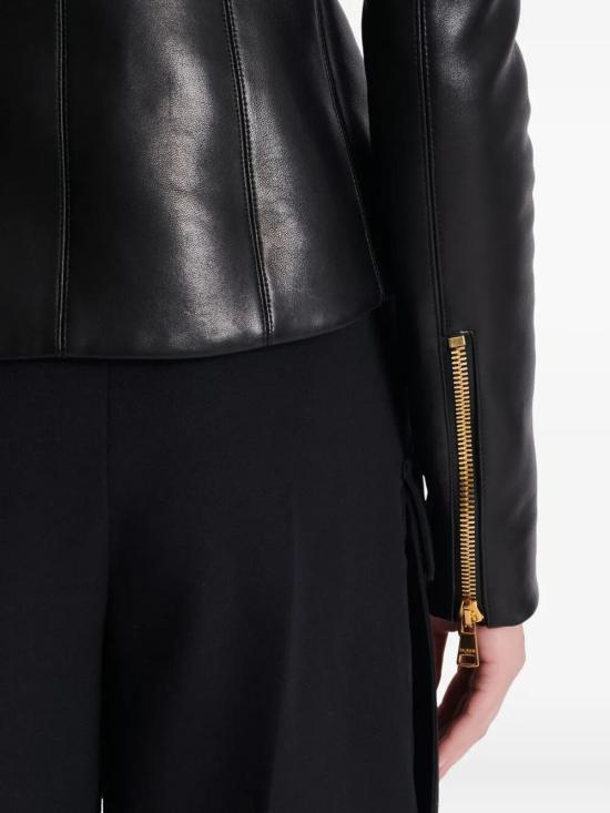 25FW 발망 가죽 자켓 FF0SK691LC62 0PA BLACK - BALMAIN