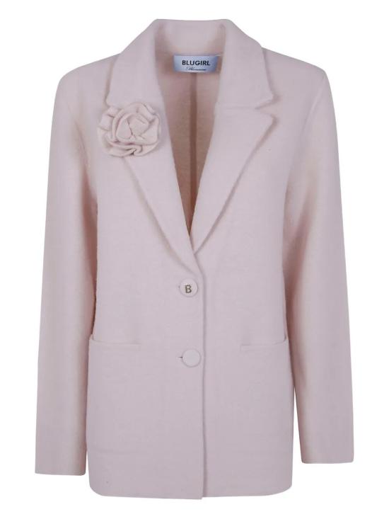 25FW 블루걸 수트 자켓 RF5059MA07R C3868 MORGANITE WITH BROOCH - BLUGIRL