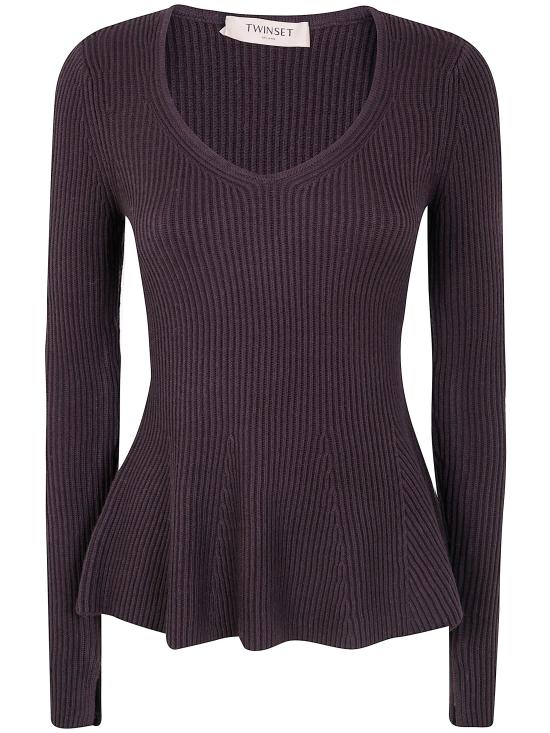 25FW 트윈셋 스웨터 252TT3141 11054 BLACK CHOCOLATE - TWINSET