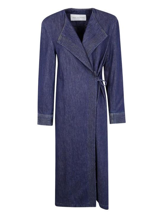 25FW 드리스 반 노튼 트렌치 코트 252 010265 2381 507 INDIGO - DRIES VAN NOTEN