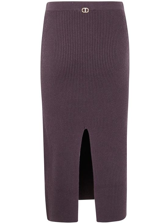 25FW 트윈셋 미디 스커트 252TT3142 11054 BLACK CHOCOLATE - TWINSET