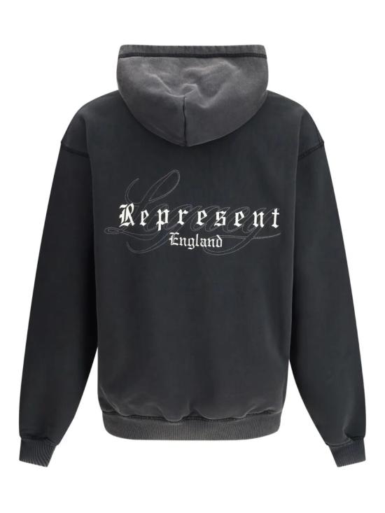 25FW 리프레젠트 후드 티셔츠 MLM100374 06 06 VINTAGE BLACK - REPRESENT