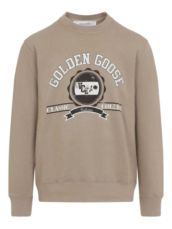 25FW 골든구스 앞면 프린트 코튼 스웨트셔츠 GMP01223 P002144 15200 15200 BEIGE