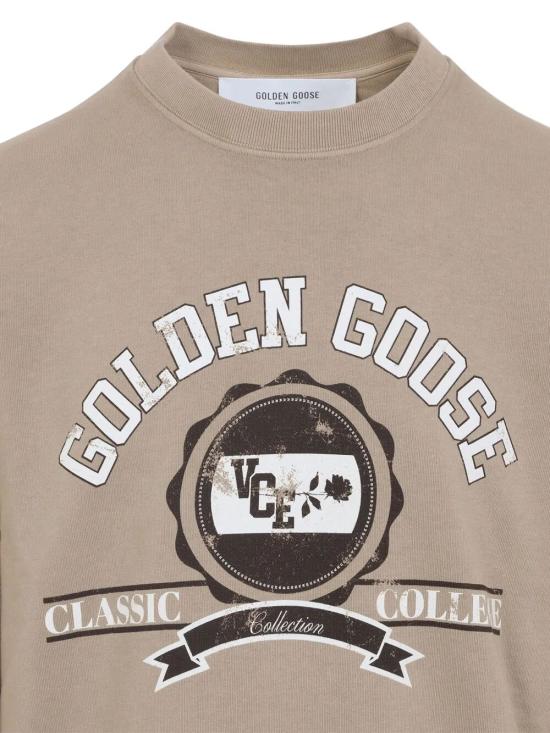 25FW 골든구스 앞면 프린트 코튼 스웨트셔츠 GMP01223 P002144 15200 15200 BEIGE - GOLDEN GOOSE