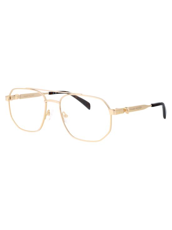 26SS 알렉산더 맥퀸 안경 AM0459O 002 gold - ALEXANDER MCQUEEN