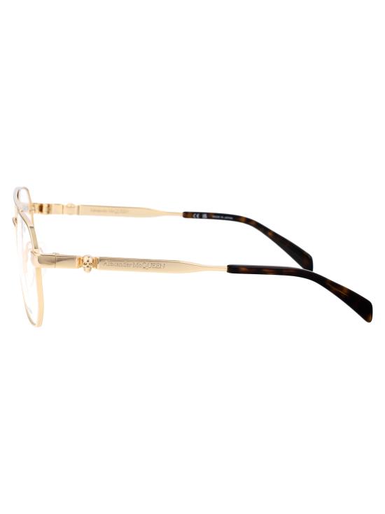 26SS 알렉산더 맥퀸 안경 AM0459O 002 gold - ALEXANDER MCQUEEN