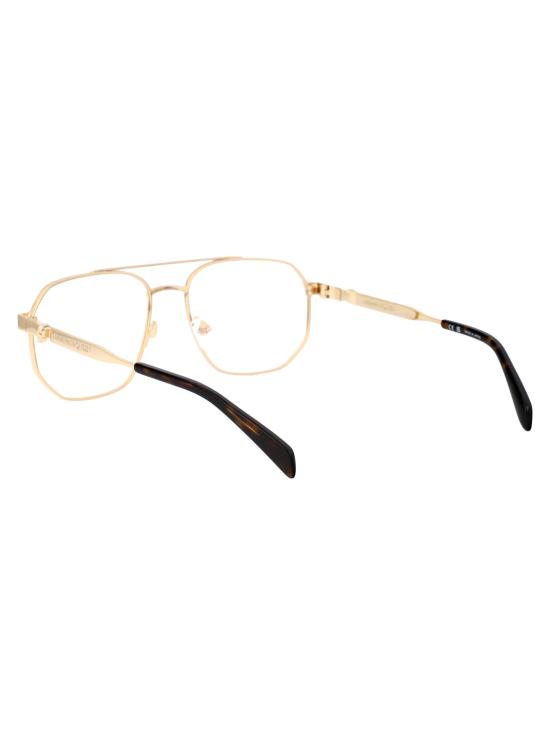 26SS 알렉산더 맥퀸 안경 AM0459O 002 gold - ALEXANDER MCQUEEN
