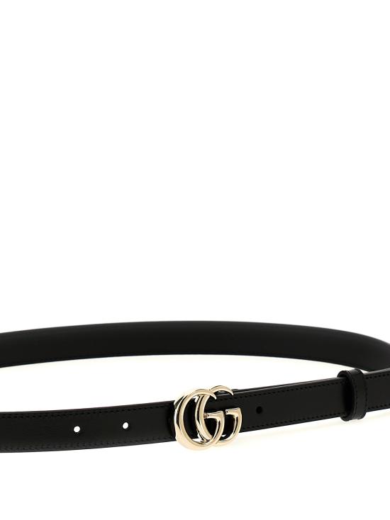26SS 구찌 GG 마몽 씬 벨트 4094170AAA51000 Black - GUCCI
