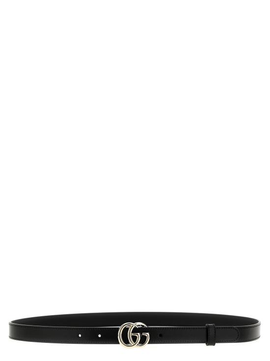 26SS 구찌 GG 마몽 씬 벨트 4094170AAA51000 Black