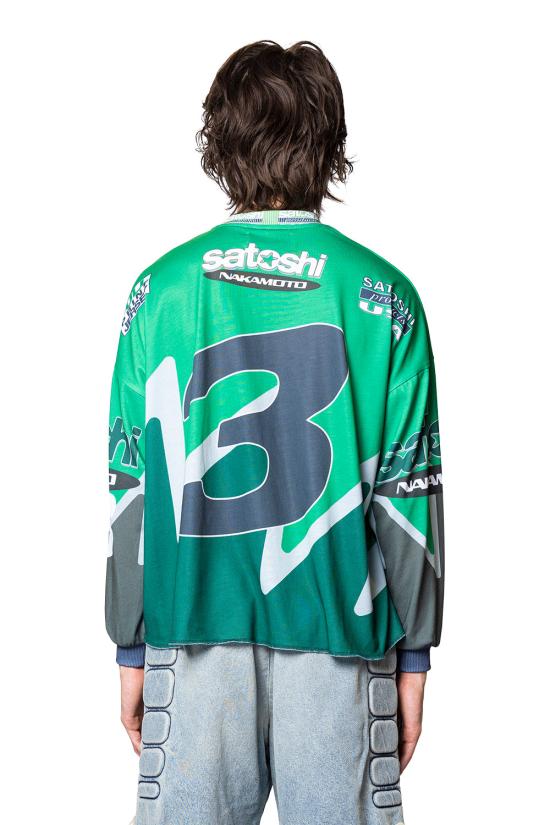 25FW 사토시 나카모토 셔츠 SS25LS005 GRN - SATOSHI NAKAMOTO