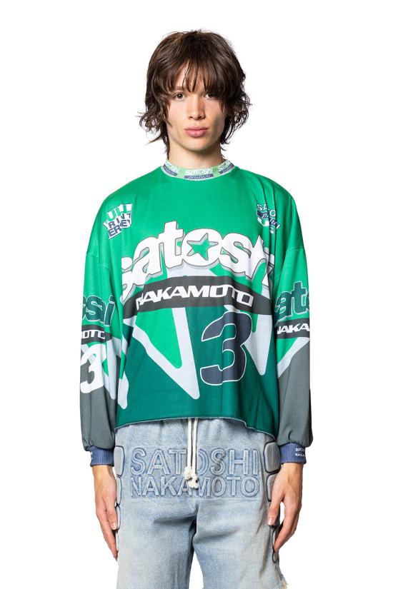 25FW 사토시 나카모토 셔츠 SS25LS005 GRN