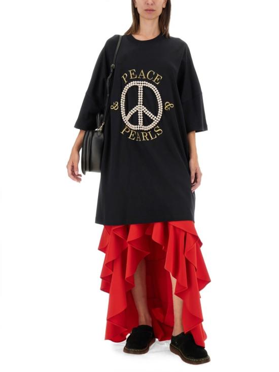  모스키노 롱 원피스 04305442 3555 Black - MOSCHINO