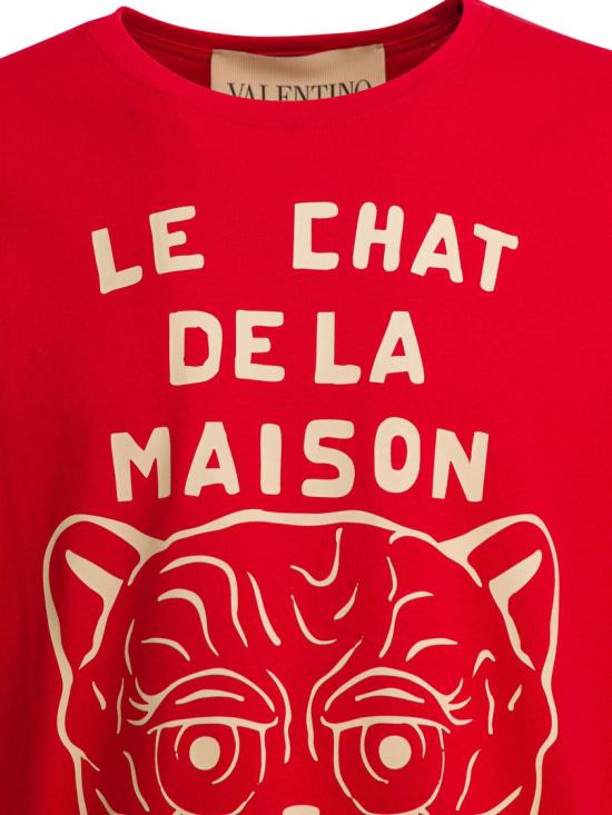 25FW 발렌티노 가라바니 반팔 티셔츠 7V3MG16PB32 Red - VALENTINO GARAVANI