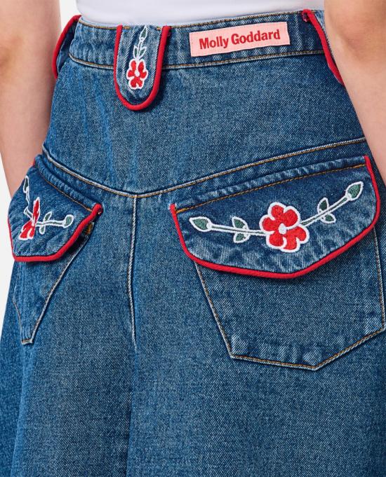 24FW 몰리 고다드 데님 스커트 MGAW2430BLUEWASH Blue - MOLLY GODDARD