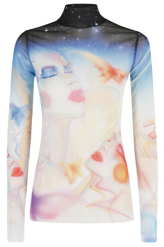 25FW 카사블랑카 긴팔 티셔츠 WPF25JTP028 097 White