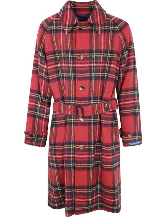 25FW 폴로 랄프로렌 플래드 울 트위드 발마칸 코트 715 981 028 001 RED